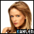 A pixelated image of a woman with light brown hair and blue eyes, wearing a red lip color, with the text 'KAHLEN' below her face.