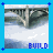 Animated contact sheet of a bridge icon with changing text across frames, showing sequential animation steps for the phrase "BUILD A BRIDGE AND GET OVER IT".