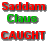 A pixelated contact sheet showing two frames of an animated buddy icon with text and a portrait on the right side.