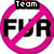 A pink prohibition symbol overlays the word "FUR" in bold black letters, with additional text elements above and below the symbol.