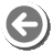 Circular icon with white border and dark gray center containing a thick white left-pointing arrow on light gray background.