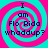 Four identical with cyan and magenta spiral backgrounds display the text "I am Flo Rida whaddup?" in dark blue pixelated font