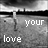 Black-and-white pixelated image with text fragments arranged in a , showing partial words like 'your', 'love', 'than', and 'any' on the left side