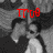 Black-and-white image of two people in a close pose with red text above them changing from 'TTOO' to 'LOVE'.