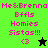 Pixelated text and symbols on four colored backgrounds with animated star changes.