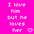 Pixelated text on bright pink background with white lettering and heart symbols, two identical side-by-side layouts.