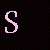 Animated contact sheet of a 4x4 grid showing progressive text and symbol changes in a pixel art style with pink, cyan, and black colors on transparent background.