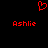 Red pixelated heart symbol above two identical red text labels on black background.