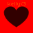 Four dark red heart shapes on a bright red background with orange text above each heart.