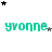 four and four of identical green text 'yronne' with varying star arrangements above each instance on a white background