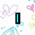 Pixelated text elements 'I', 'Love', and 'CORY' appear over a background of pastel hearts and blue splatters.