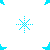 Pixelated blue icons on white background include stars, crosses, and dotted snowflakes with one gray corner overlay.