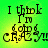 Green background with black text reading 'I think I'm gonna cry' in four showing animation changes