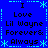 Blue background with light blue dotted border and star patterns, displaying repeated text "I Love Lil Wayne Forever Always" in black pixelated font.