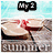 Animated icon shows two hands holding red wine glasses on a wooden table with 'SUMMER' text below, while top text changes across frames.