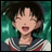 A pixelated anime-style character with short dark hair and a sailor uniform appears on the left side of a contact sheet, while the right side displays stylized text "Anime IM" above smaller text "COM" against a black background.