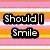 Pixelated text on a striped background with alternating pink, white, and orange horizontal bands.