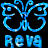 Static blue pixelated icon featuring a stylized butterfly-like shape above the text "REM" on black background.