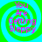 Four identical spiral-patterned display the text "You Are Getting Sleepy" in pink and purple lettering against a green-and-blue background