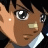 Pixelated anime-style character face with black background and silver text "Anime IM" on right side, part of a 2-frame contact sheet showing sequential animation frames.