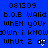 Blue background with black pixelated text reading '081309', 'b.O.B WAlid', 'WHEN yOuR', 'DWN i kNOw', and 'WhUt 2 do' in a , two heart symbols at bottom right