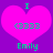 Two identical pixelated pink hearts on purple background with green text 'I', '(333)', and 'Emily' in fixed positions.