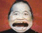 Six distinct facial expressions on a single figure against varied solid backgrounds, each in a separate
