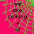 A static image with bright pink background and green pixelated patterns displaying text "we are coming 4 u!" in black lowercase letters.