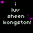 Pixelated text and stars on black background with animated star movement