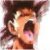 Pixelated close-up of a figure with dark hair and light skin, showing partial facial features and a blurred background.