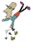 Animated contact sheet showing a cartoon character kicking a soccer ball, close-up of the character's face, and text "barenaked ladies" with star symbols.