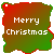 Nine identical pixelated 'Merry Christmas' icons arranged in a , each with red and green gradient borders and white text on a gray background