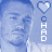 nine identical pixelated images showing a person with short hair and stubble, each paired with a heart symbol and vertical text reading CHAD