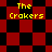 The Crokers text in yellow pixelated font appears on red and black checkered backgrounds with varying diamond and square patterns.