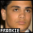 Static 48x48 pixel buddy icon featuring a close-up of a person's face with the name "FRANKIE" in bold white text on a black bar at the bottom, rendered in low-resolution pixel art style.