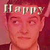 A four- shows a person in formal attire with text overlays changing , displaying 'Happy', 'Birthday', and 'Matt' sequentially