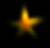 Four of a star-shaped icon with yellow and orange gradients on black backgrounds, showing animation progression from blurred to sharp