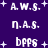 Pixelated white text and plus signs on a solid purple background, arranged in repeating patterns with varying letter combinations.