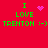 Red background with green text reading "I LOVE TRENTON :-)" in two side-by-side , each with a different animated symbol above the text