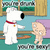 Animated pixel art of a white dog and baby character in a room with blue walls, wooden trim, and purple couch.