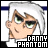 Pixelated cartoon character with white hair and green eyes in a 3x2 contact sheet of animated frames showing subtle facial expression changes, each frame labeled "DANNY PHANTOM" below the character.
