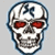 Pixelated skull icon with red eyes and a blue outline on gray background, next to green text reading 'Original Icons .com' in pixel font.