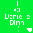 Green background displays repeated text and symbols with animated heart changes.