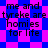 Pixelated text on a blue and pink checkered background with repeated patterns.