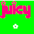 A 2x2 contact sheet of three animated frames showing a pixelated "juicy" text logo with flower accents in various color schemes and backgrounds.
