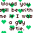 Pixelated text repeats 'Would you still be with me if I wasn't a guy artie.' with green heart symbols scattered across a white background.