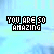 Pixelated text "YOU ARE SO AMAZING" in black and cyan on a light blue background with faint cloud patterns, displayed across multiple positions