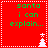 Red background with green text reading 'santa i can explain...' and white pixelated Christmas tree icons in the bottom corners of four sections
