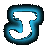 Two side-by-side pixelated blue and black stylized 'B' shapes with white inner spaces on a gray background.