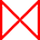 Red line-based geometric shapes on a gray background, including triangles and crosses with varying stroke thicknesses.